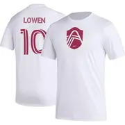 Youth St. Louis City SC ＃10 Eduard Löwen White Name & Number Icon T-Shirt