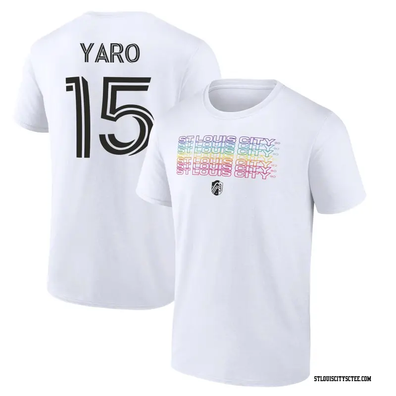 Youth St. Louis City SC ＃15 Joshua Yaro White Name & Number City Pride T-Shirt