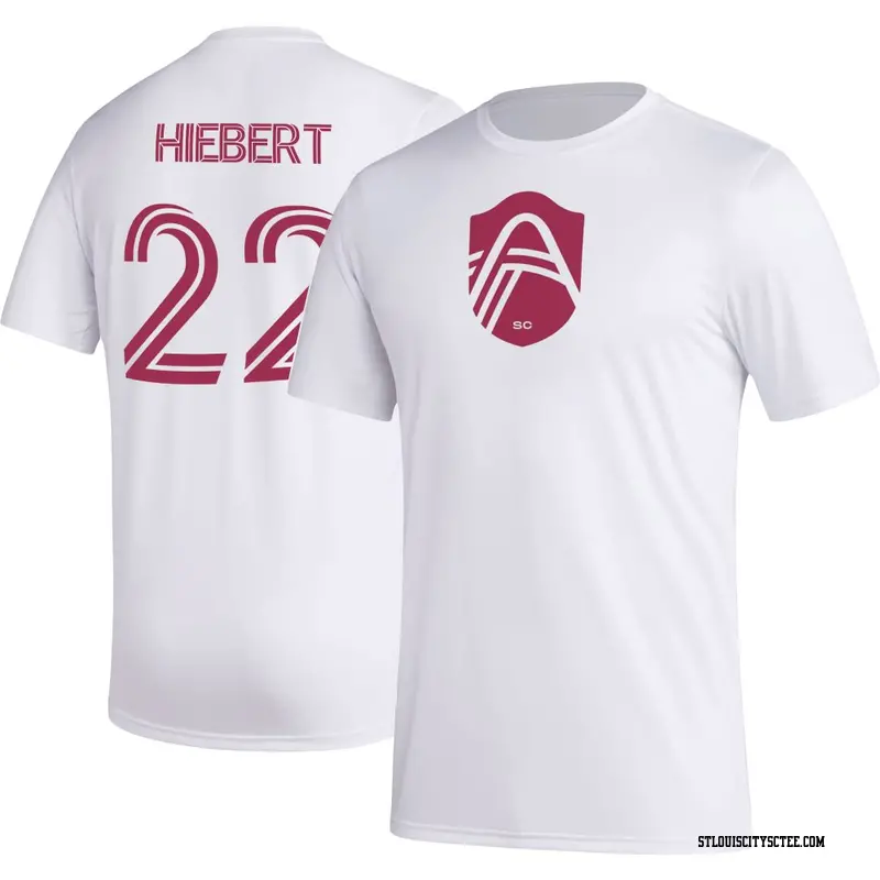 Youth St. Louis City SC ＃22 Kyle Hiebert White Name & Number Icon T-Shirt
